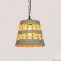 Drum Shape Hemp Rope Pendant Light