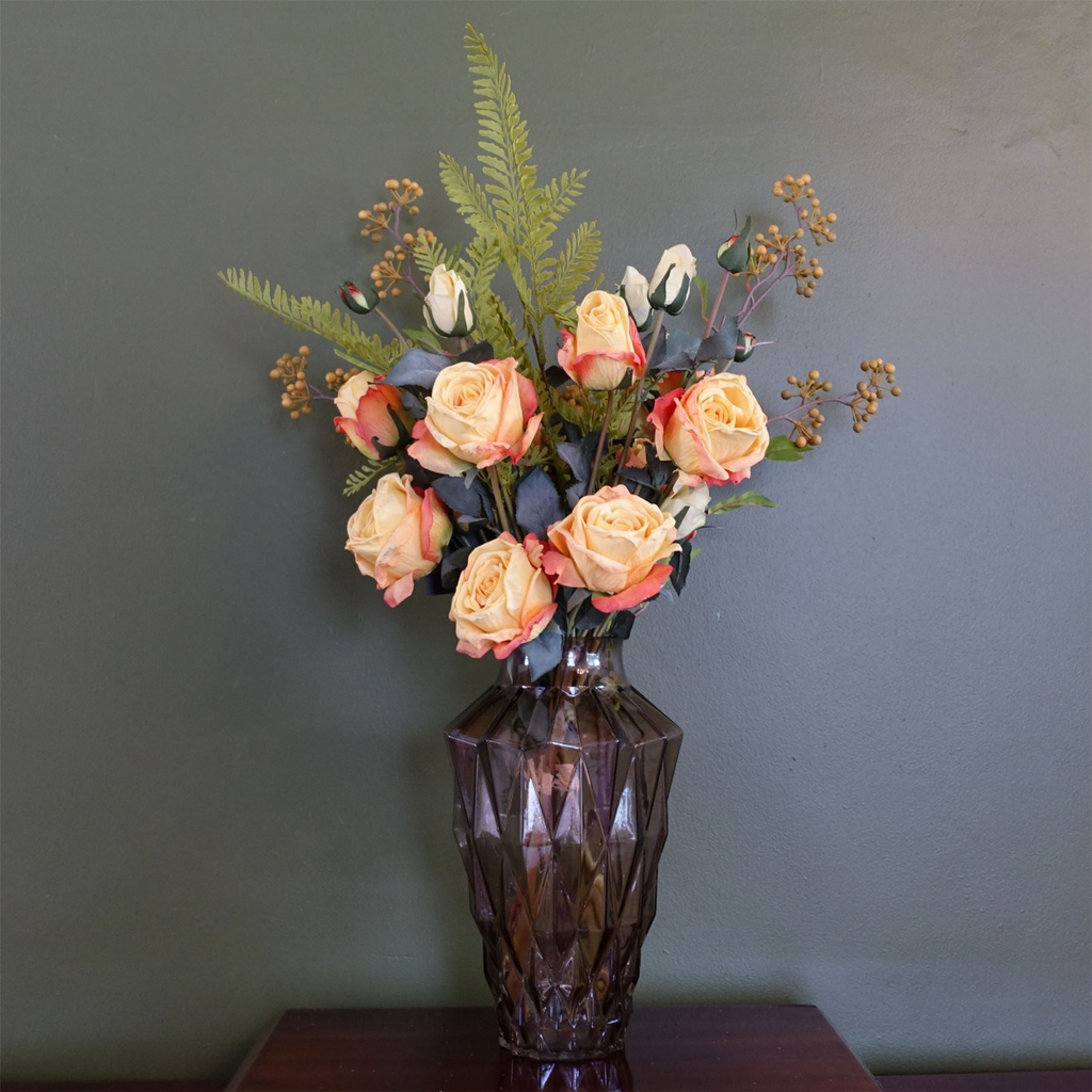 Yellow Rose Artificial Arrangement, 65cm