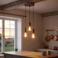 3-Light Brushed Cage Pendant Light