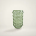 Green retro bubble glass vase, 30cm